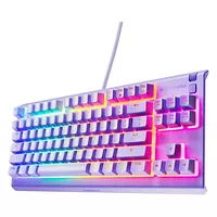 Clavier gamer - Filaire - Format TKL - Switchs membrane - Anti-Ghosting - RGB 16.8 millions de couleurs - Châssis en aluminium - Molette de réglage
